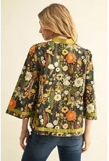 Sophia Floral 3/4 Sleeve Top