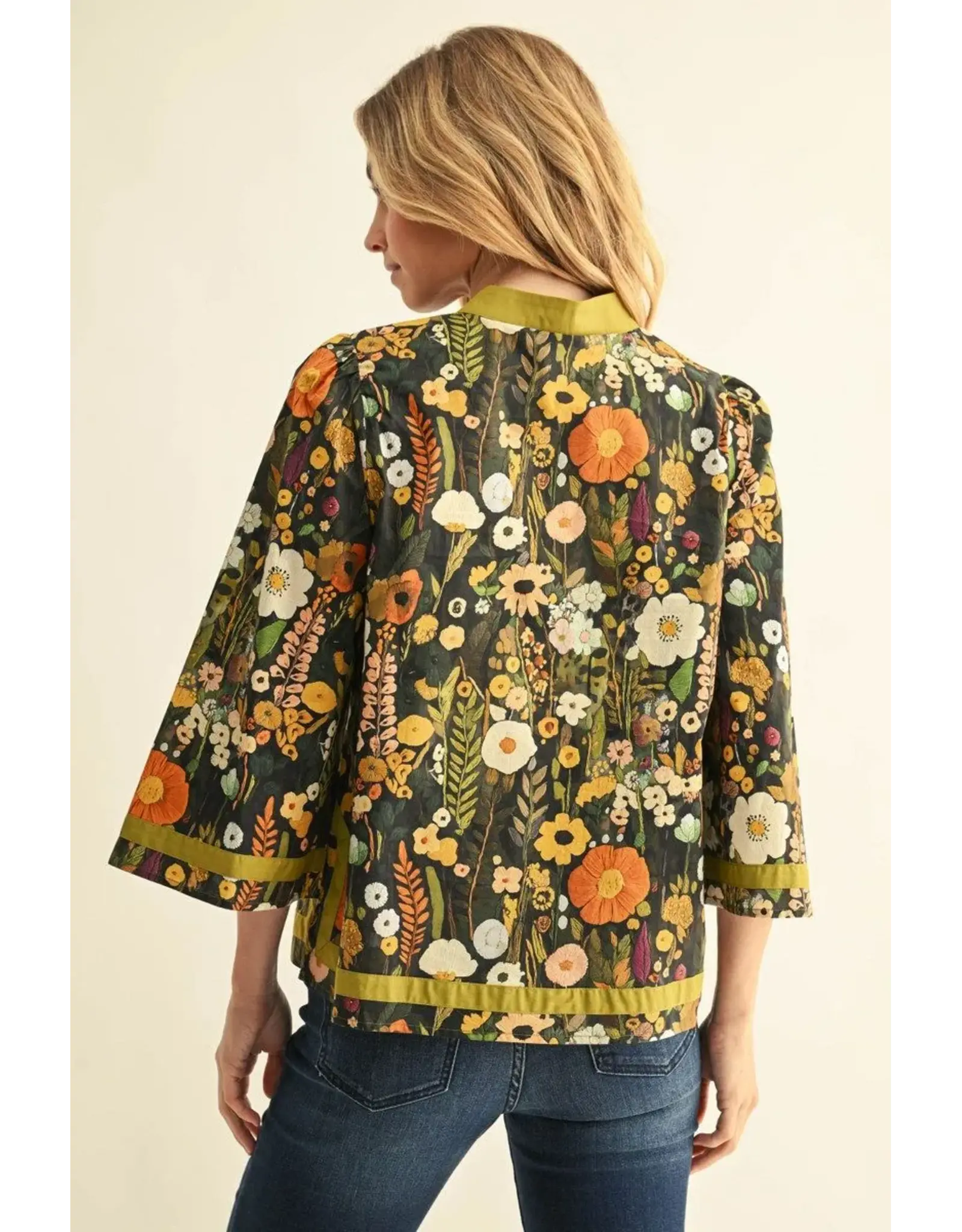 Sophia Floral 3/4 Sleeve Top