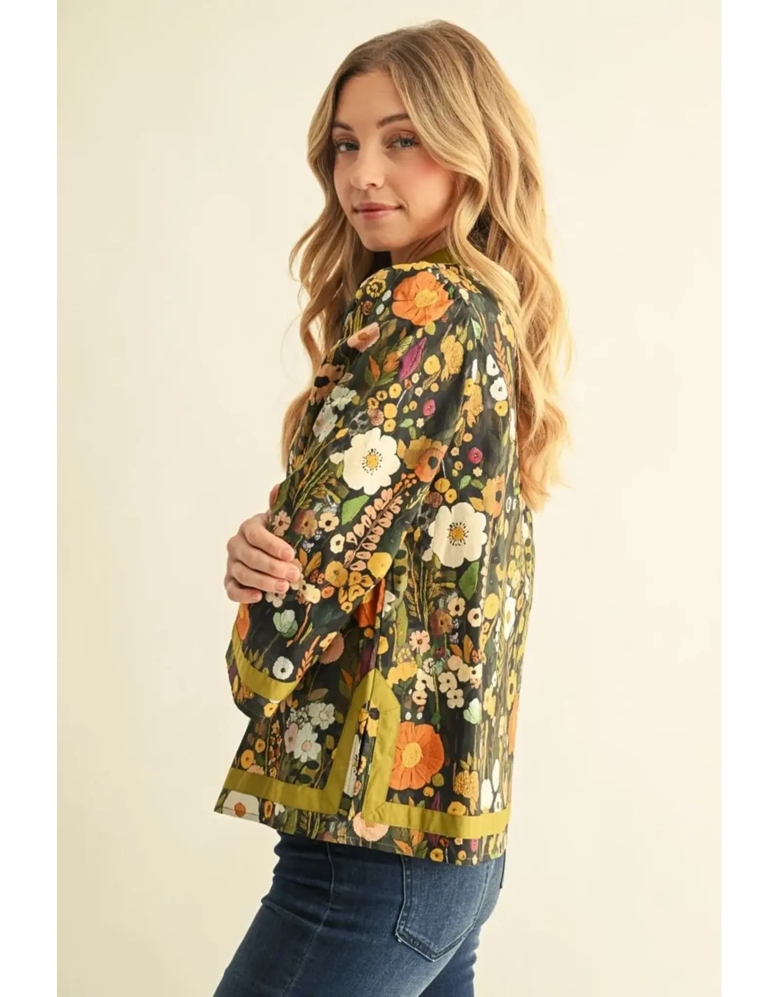 Sophia Floral 3/4 Sleeve Top