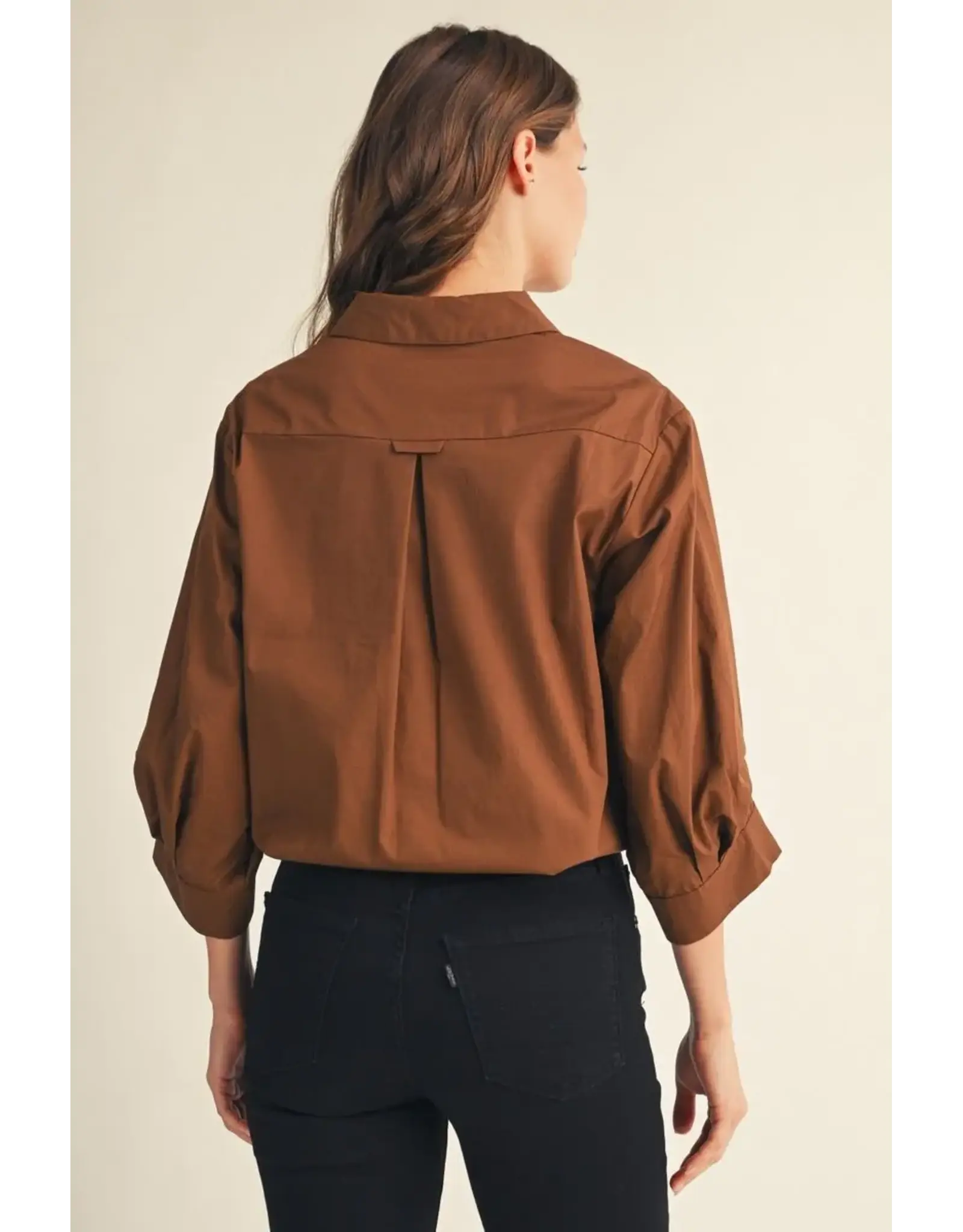 Sadie Draw String BrownTop