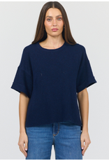 Dear John Denim Dear John Catrina Short Sleeve Sweater Black Iris
