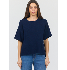 Dear John Denim Dear John Catrina Short Sleeve Sweater Black Iris