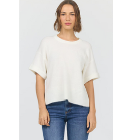 Dear John Denim Dear John Catrina Short Sleeve Sweater Off White