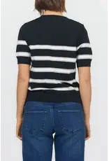 Dear John Denim Dear John Amaris Short Sleeve Sweater Black and Grey