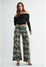 Macy Mid-Rise Wide Leg Tummy Tuck Jean Camo