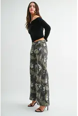 Macy Mid-Rise Wide Leg Tummy Tuck Jean Camo