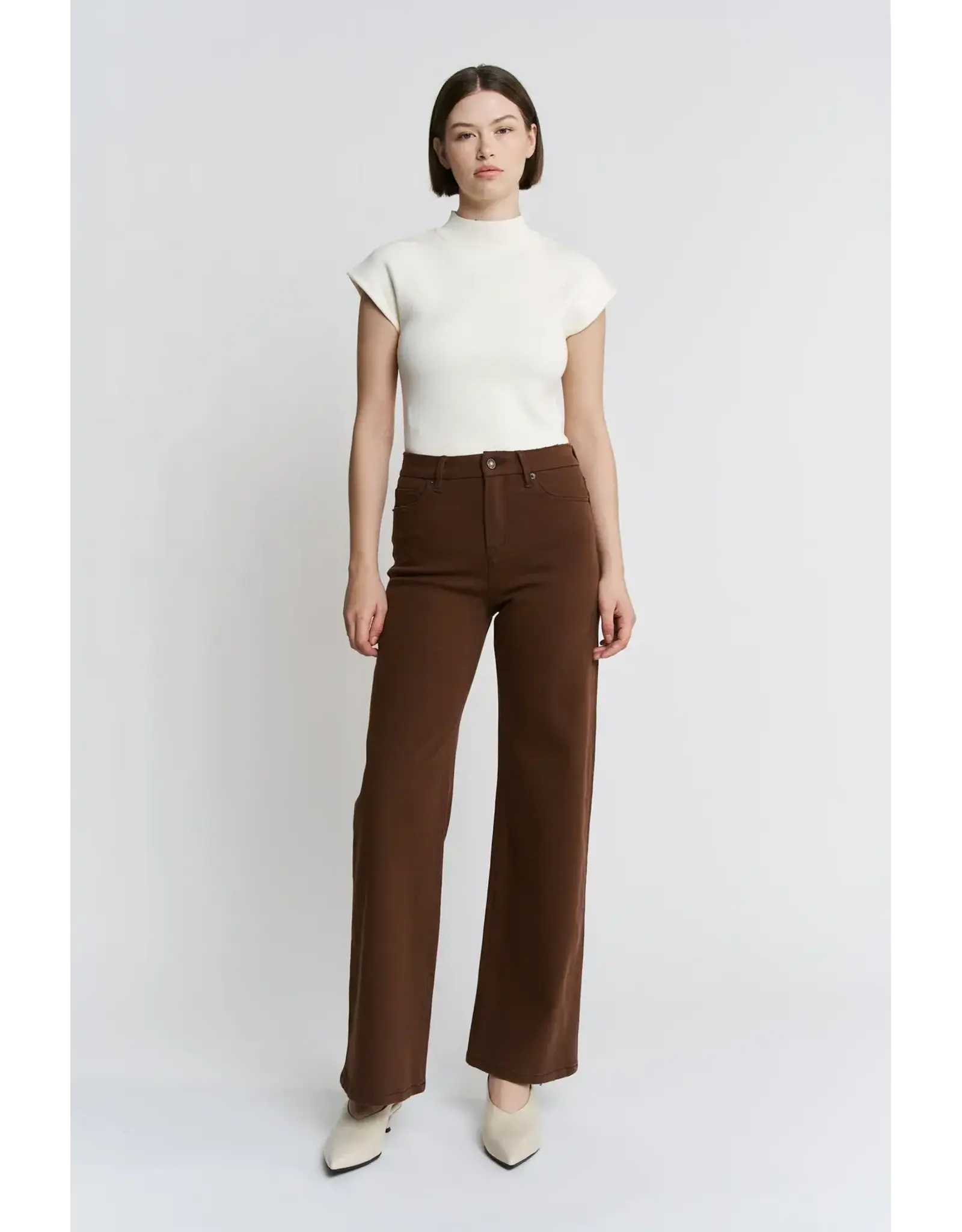 Maya Wide Leg Jean Vintage Brown