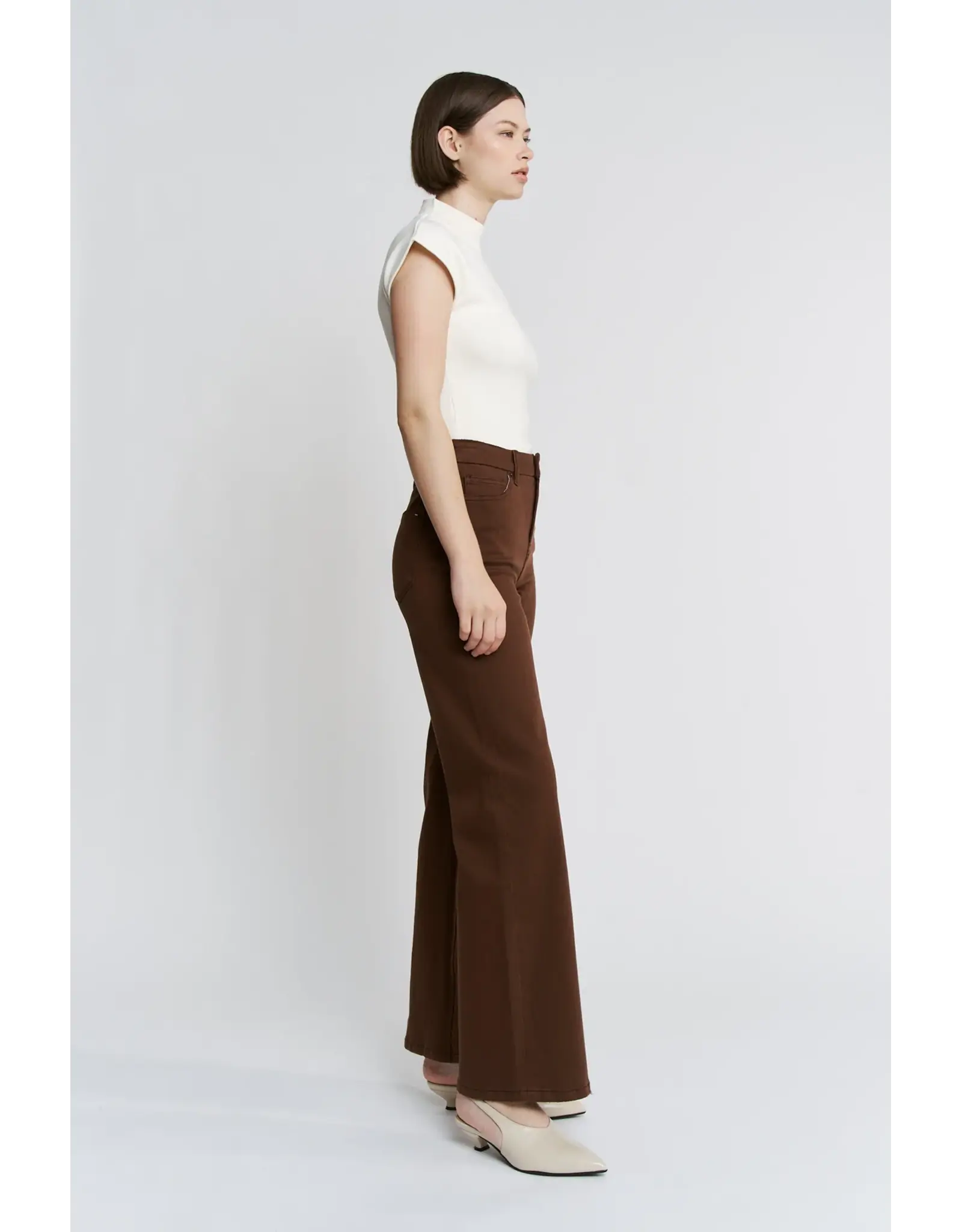 Maya Wide Leg Jean Vintage Brown
