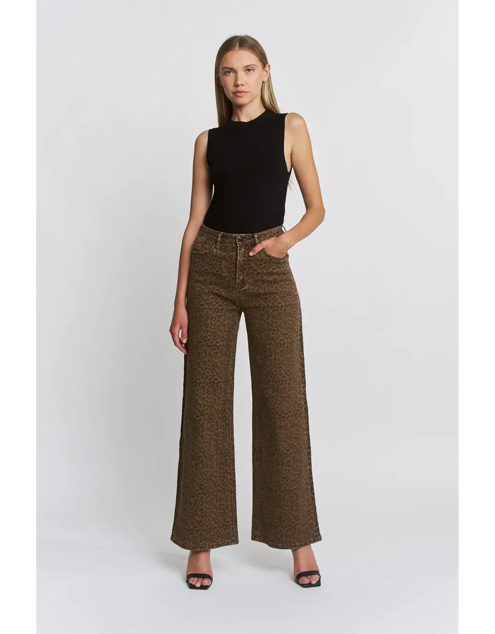 Maggie Wide Leg Jean Leopard