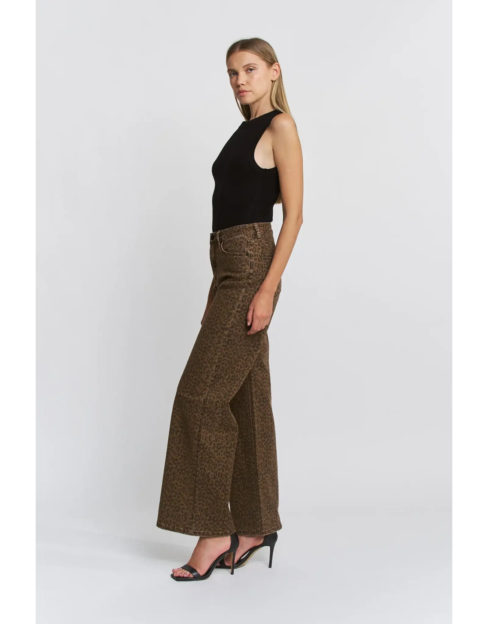 Maggie Wide Leg Jean Leopard