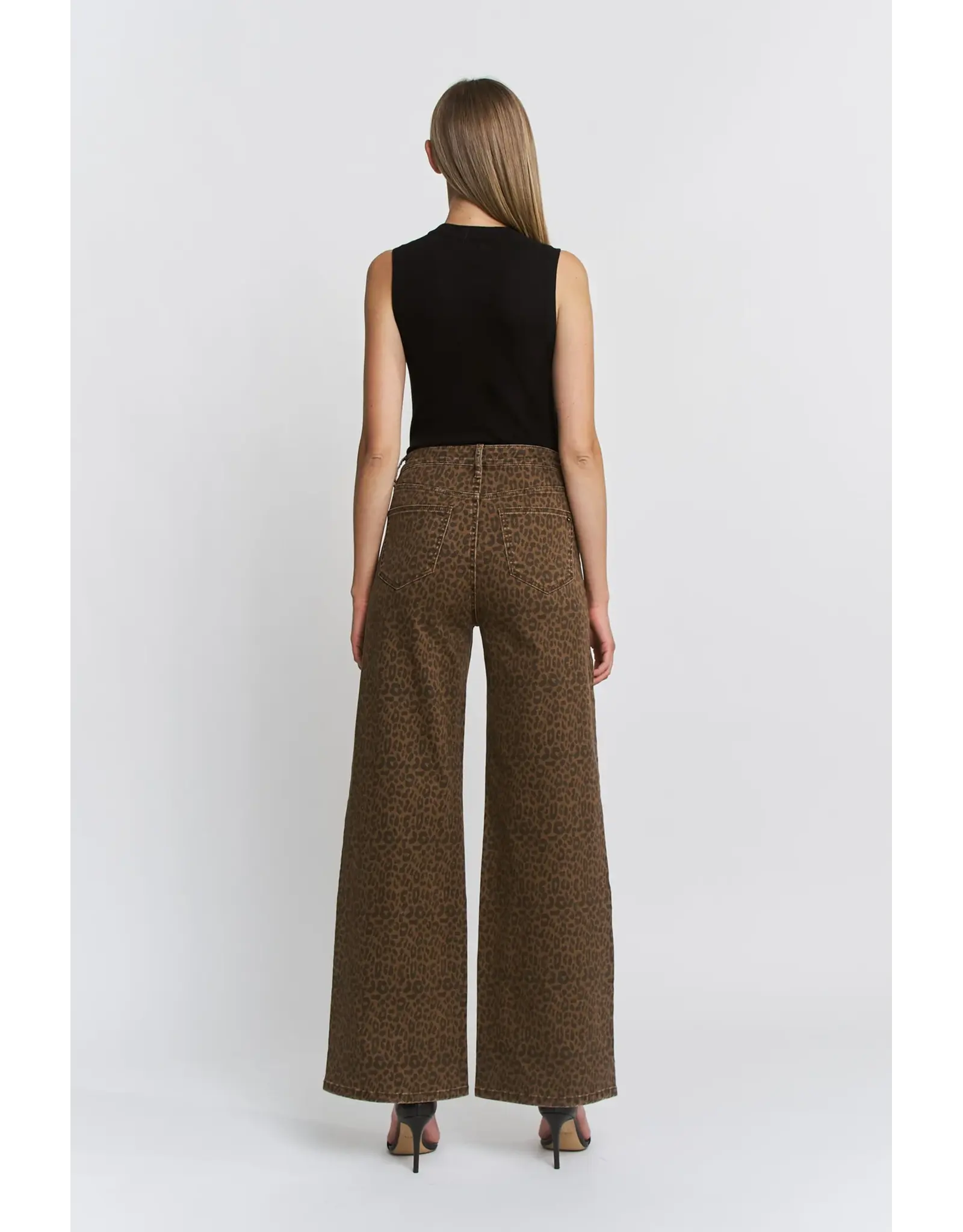 Maggie Wide Leg Jean Leopard