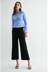Madison Mid-Rise Wide Leg Crop Jean Woodsmoke