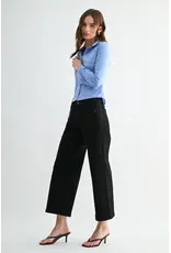 Madison Mid-Rise Wide Leg Crop Jean Woodsmoke