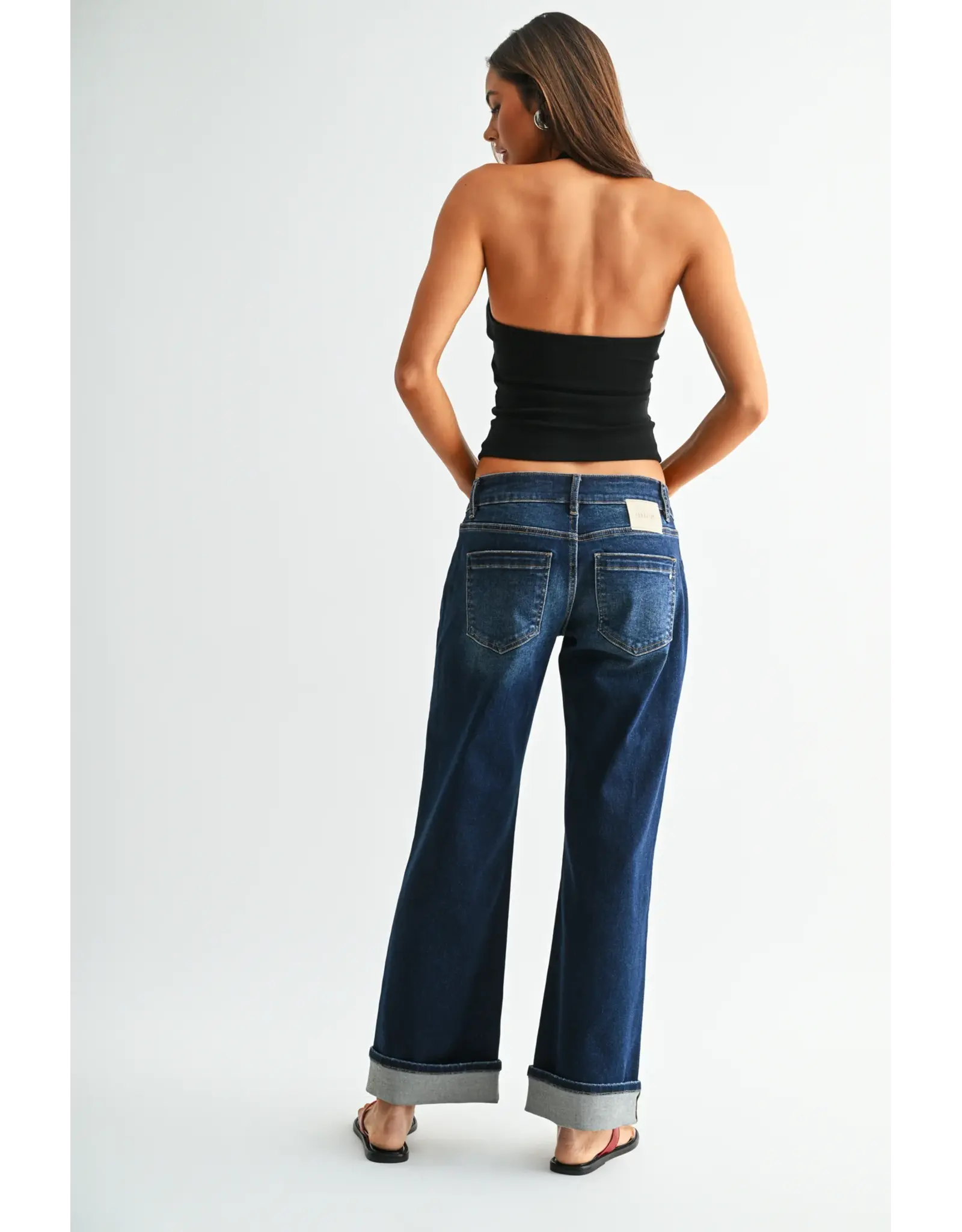 Molly Low-Rise Wide Ankle Baggy Fit Jean Dark Tiber