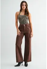 Maria High-Rise Tummy Tuck Seamed Front Jeans Brown