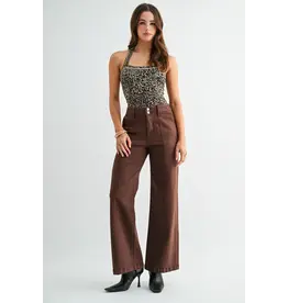 Maria High-Rise Tummy Tuck Seamed Front Jeans Brown