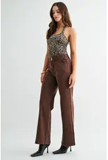 Maria High-Rise Tummy Tuck Seamed Front Jeans Brown