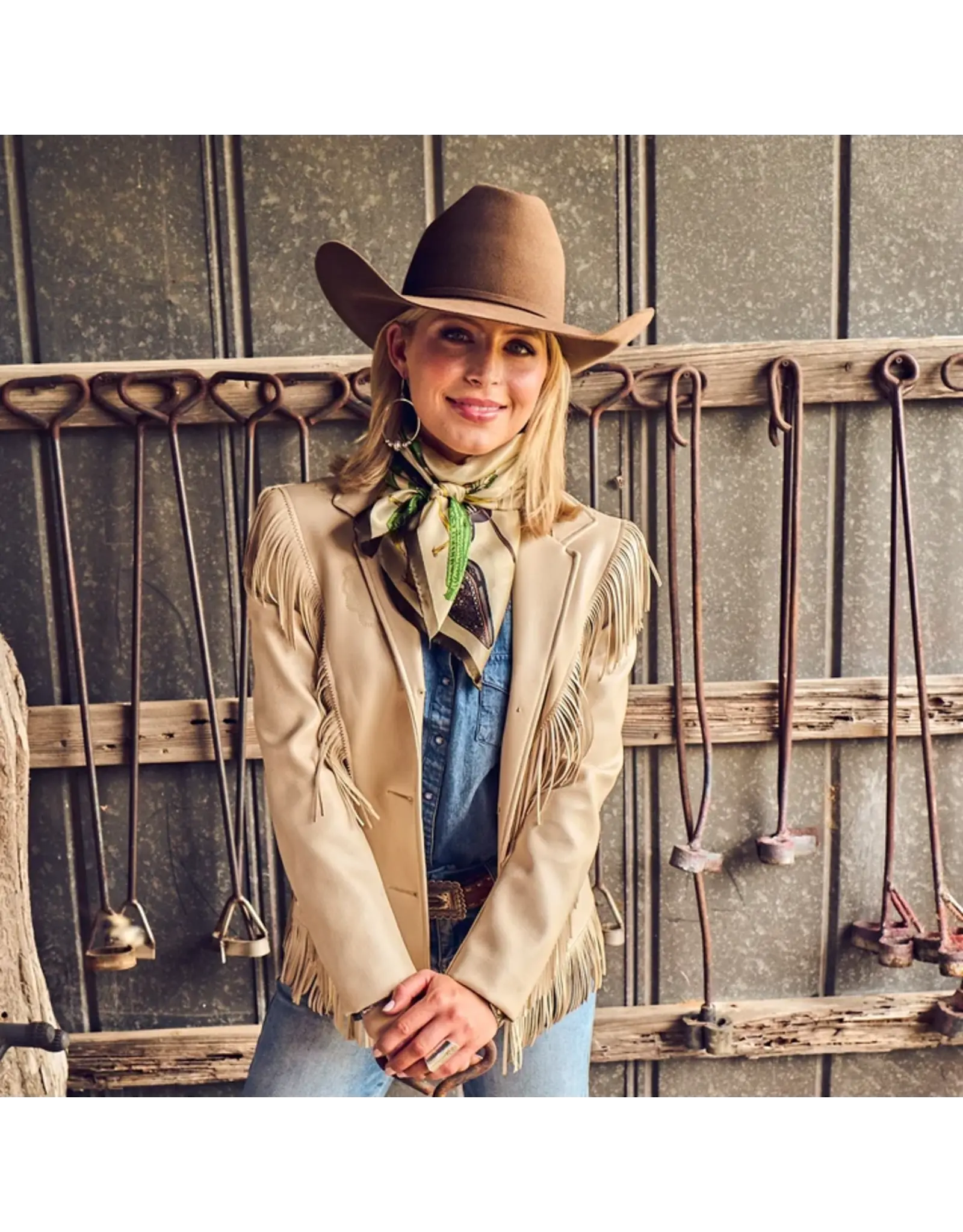 Fringe Scarves Fringe Cowgirl Kate Shorty Bone