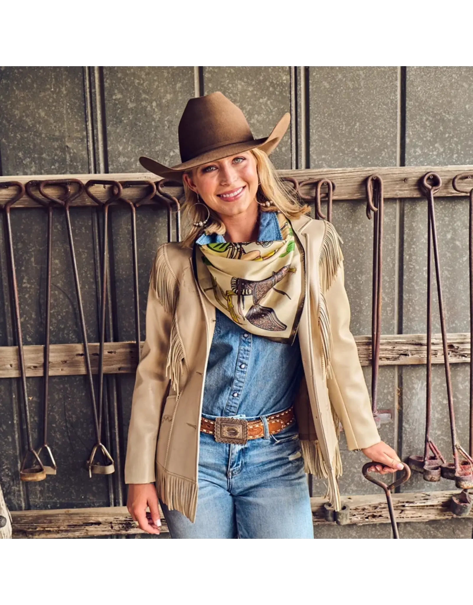 Fringe Scarves Fringe Cowgirl Kate Shorty Bone
