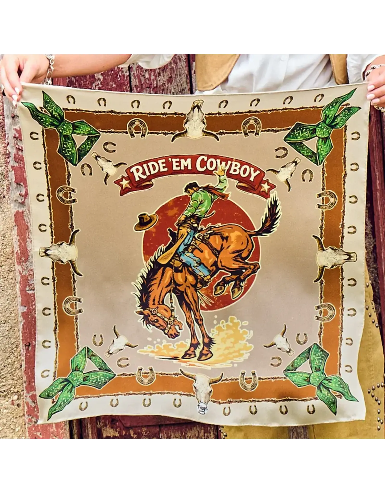 Fringe Scarves Fringe Ride 'Em Cowboy Shorty Brown