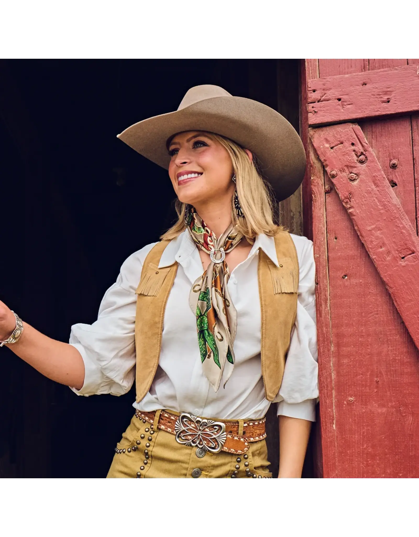 Fringe Scarves Fringe Ride 'Em Cowboy Shorty Brown