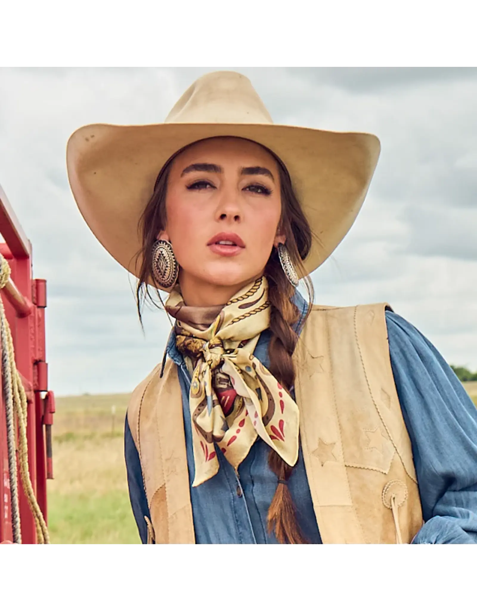 Fringe Scarves Fringe Happy Trails Shorty Cream
