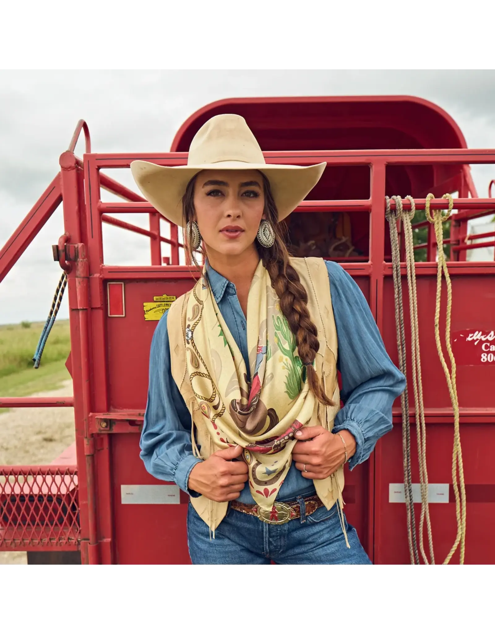 Fringe Scarves Fringe Happy Trails Shorty Cream