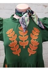 Savannah Applique Midi Dress Green