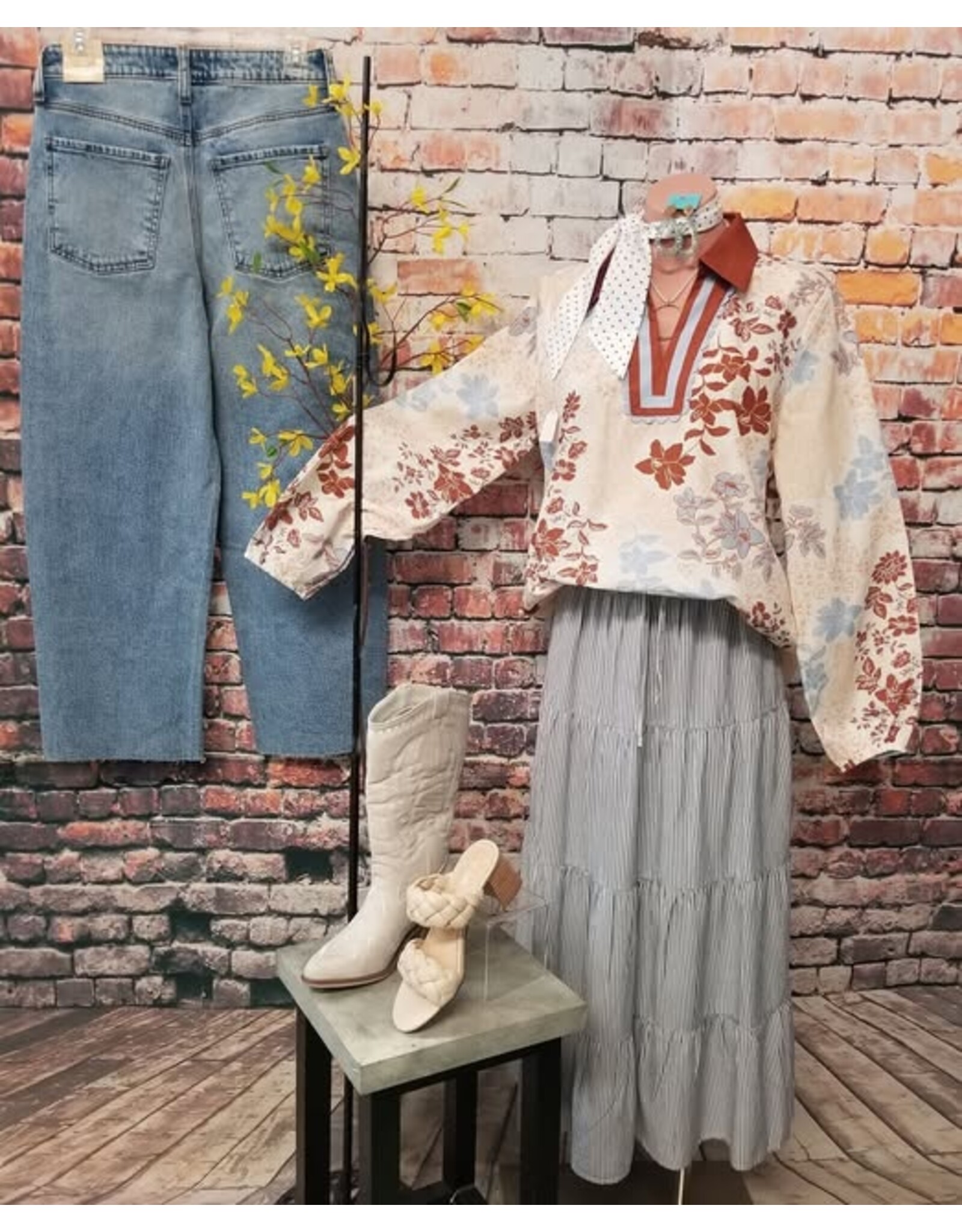 Olivia Long Sleeve Floral Blouse