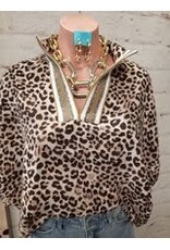 Phoebe Leopard V-Neck Top