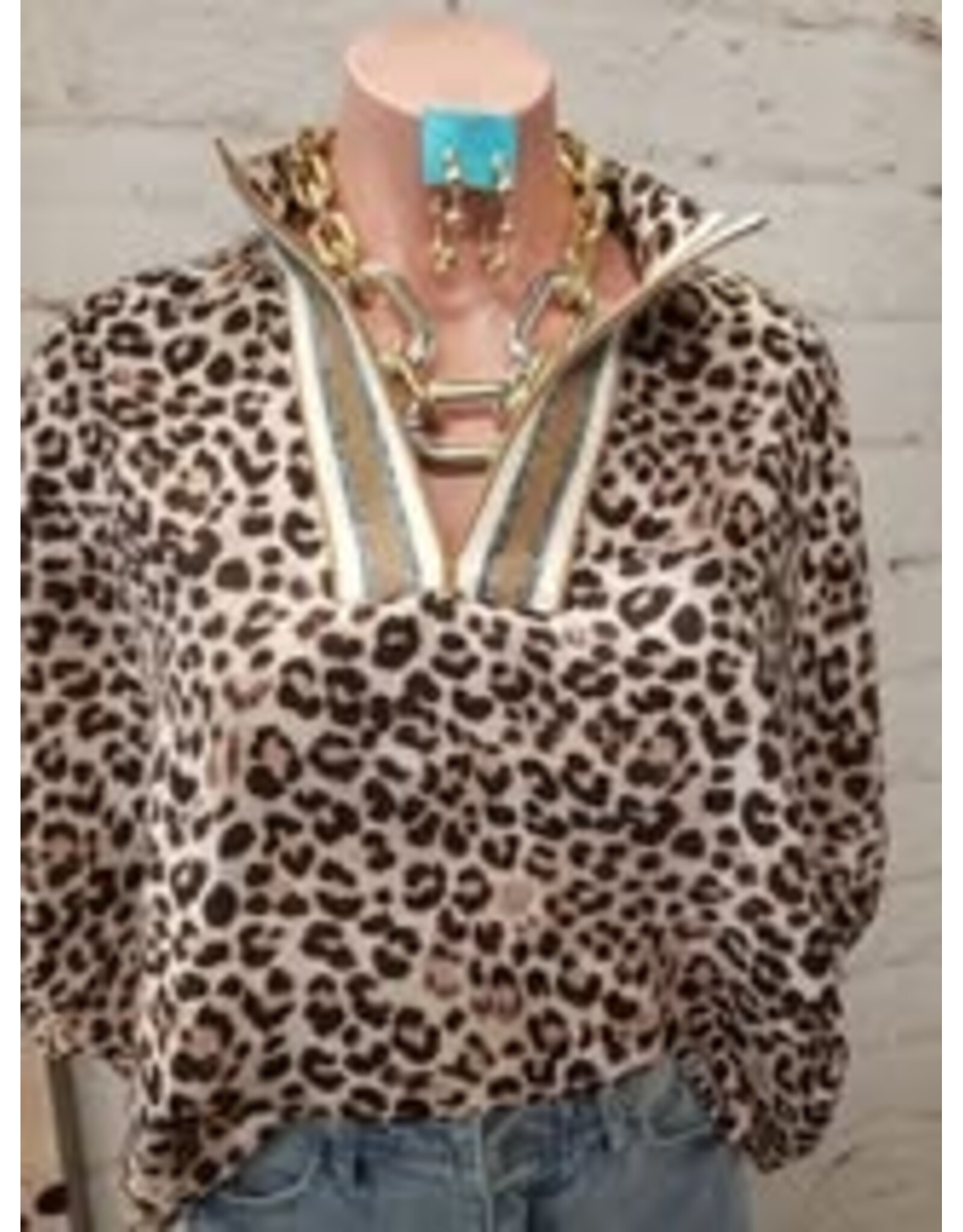 Phoebe Leopard V-Neck Top