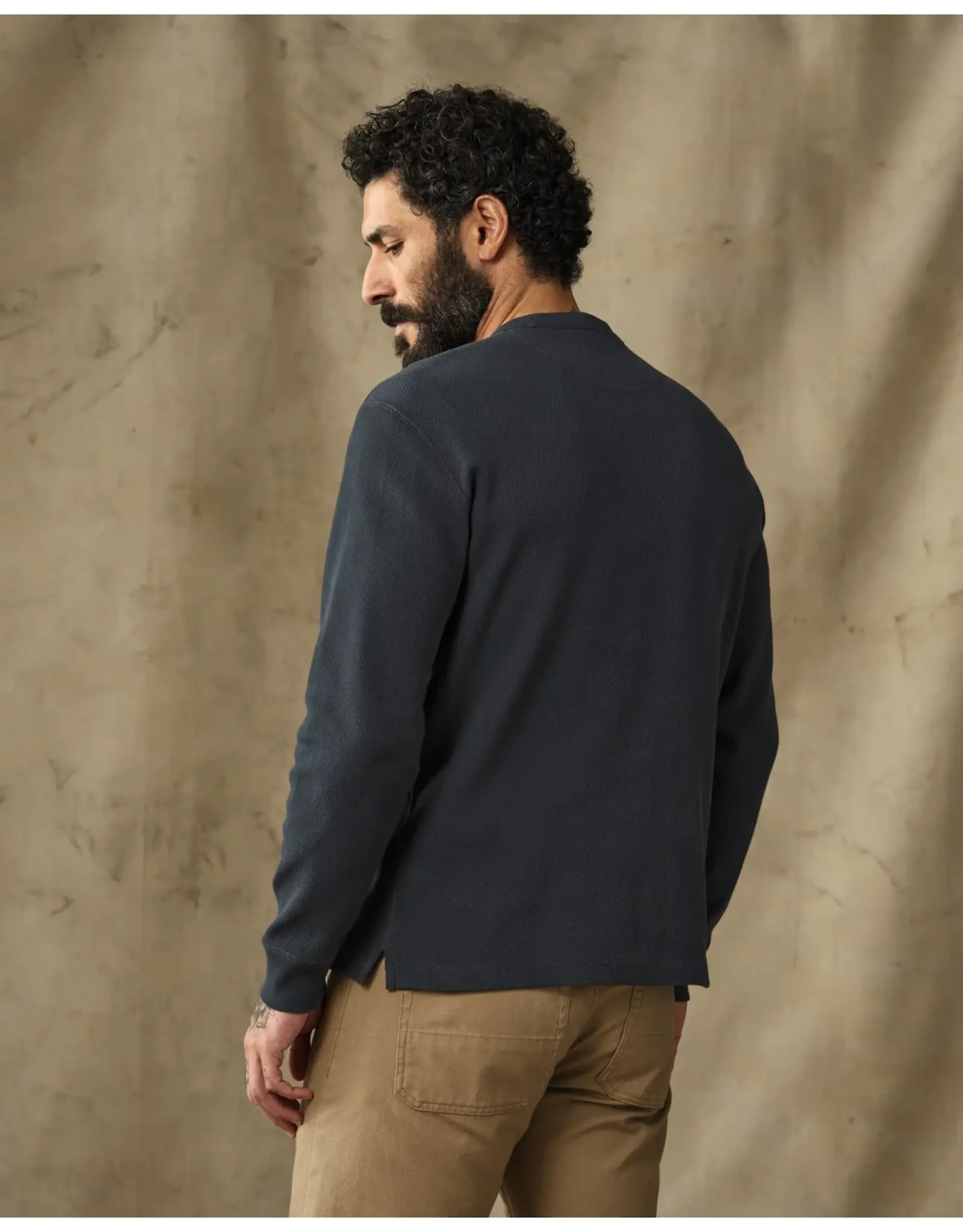 Filson Filson Waffle Knit Thermal Crewneck Blue Mussel
