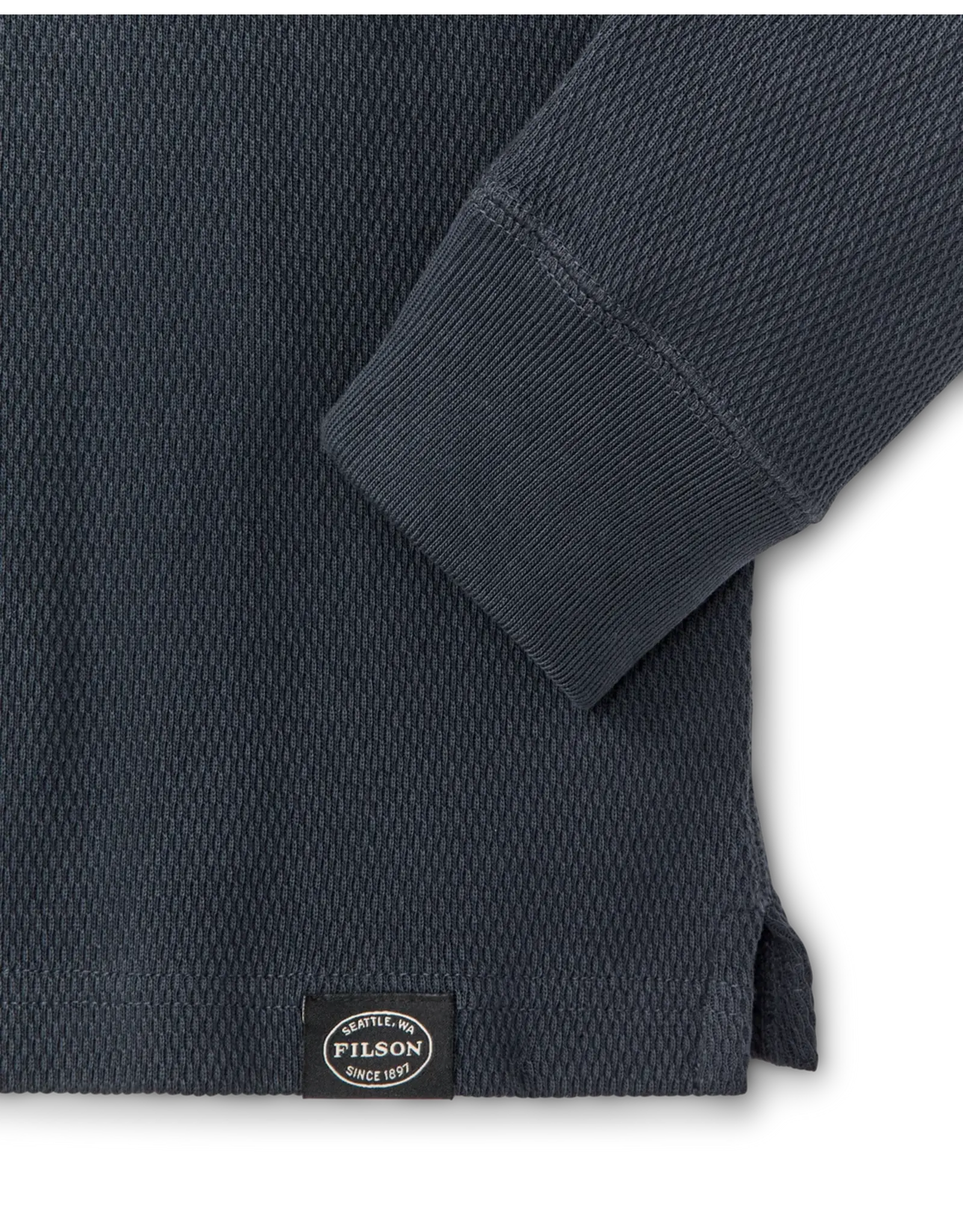 Filson Filson Waffle Knit Thermal Crewneck Blue Mussel