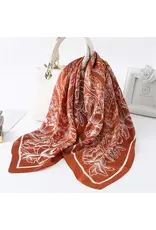 Bandana Print Satin  Scarf 27inch