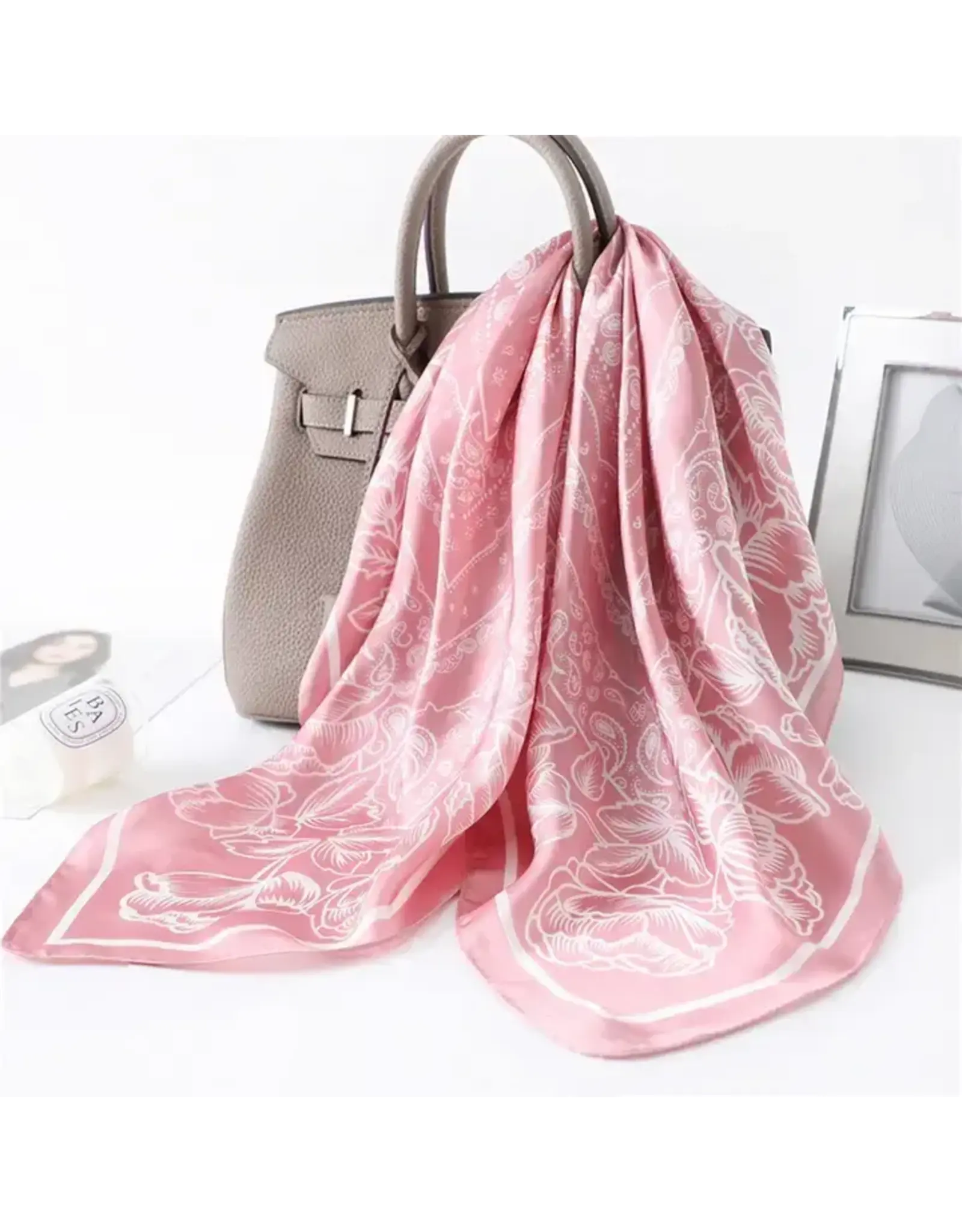 Bandana Print Satin  Scarf 27inch