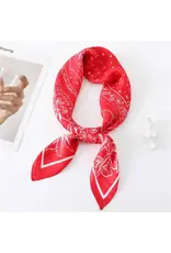 Bandana Print Satin  Scarf 27inch