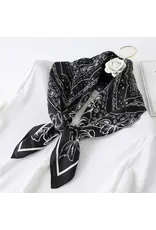 Bandana Print Satin  Scarf 27inch