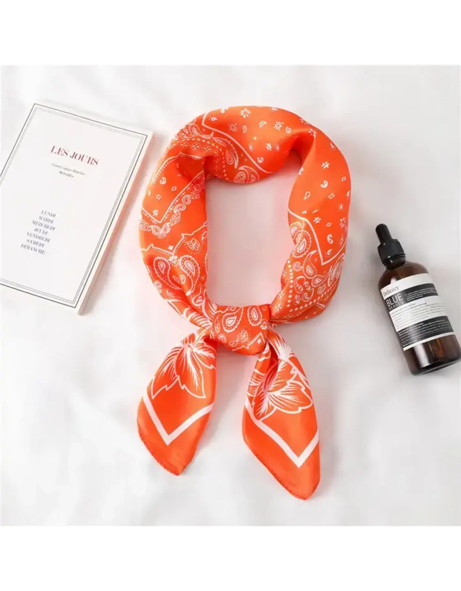 Bandana Print Satin  Scarf 27inch