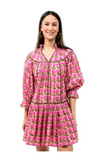 Uncle Frank Uncle Frank Ruffle Collar Dress with Blanket Stitch