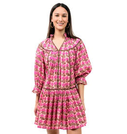 Uncle Frank Uncle Frank Ruffle Collar Dress with Blanket Stitch