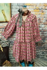 Uncle Frank Uncle Frank Ruffle Collar Dress with Blanket Stitch