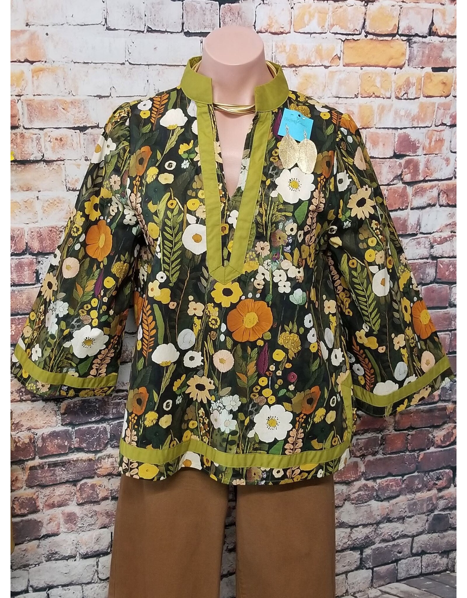Sophia Floral 3/4 Sleeve Top