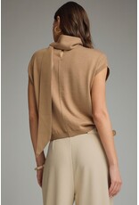 Sabine Scarf Tie Camel Sweater