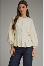 Saylor Solid Pleated Waist Top