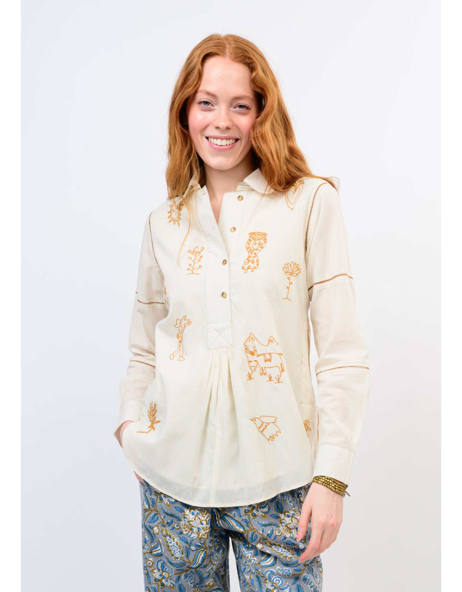 Sister Mary Sister Mary Milagro Long Sleeve Blouse