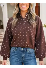 Patty Polka Dot Brown Pullover