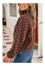 Patty Polka Dot Brown Pullover