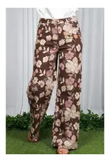 Victoria Brown Floral Print Jeans