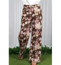 Victoria Brown Floral Print Jeans