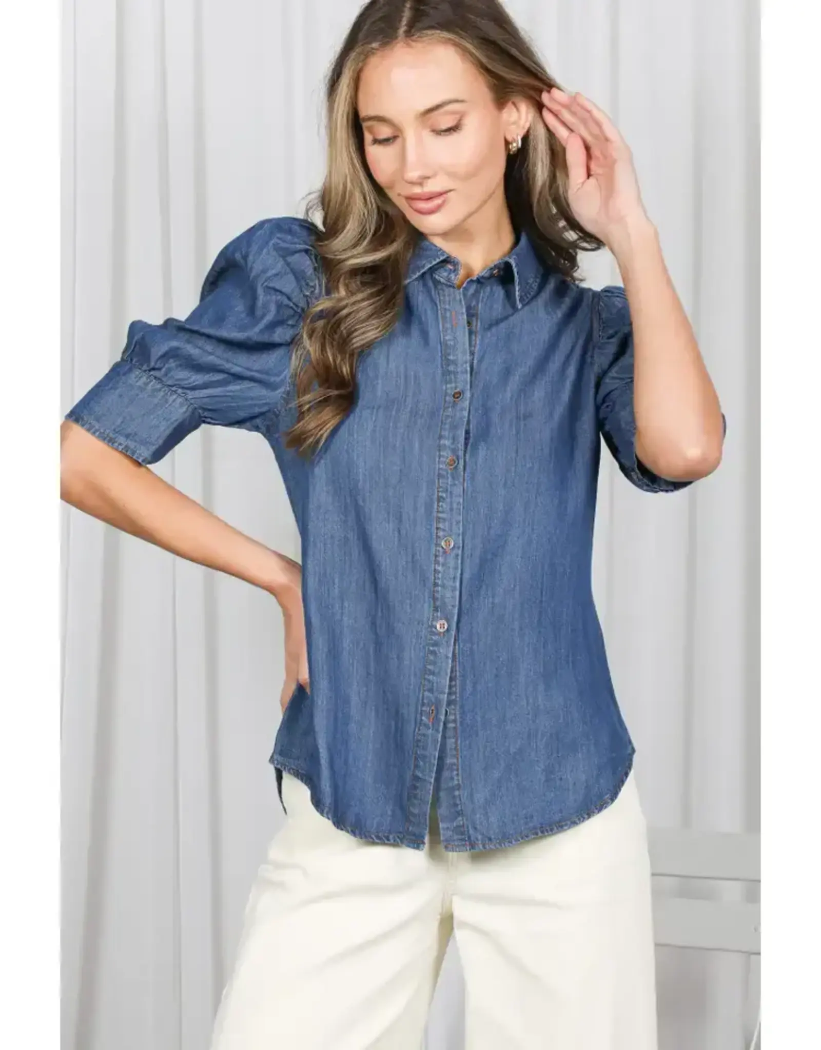 Vivian Tencel Denim Blue Shirt